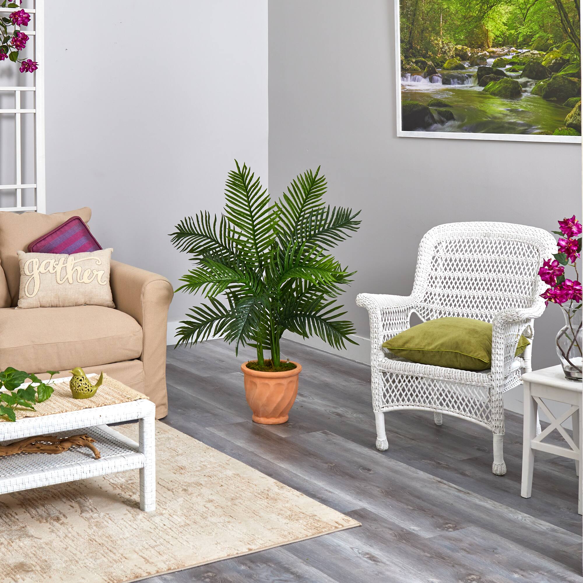 45" Areca Palm Tree in Terra Cotta Planter